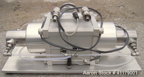 Used Avestin High Pressure Homogenizer, Model Emulsiflex-C50, Stainless Steel. Air/gas driven, double acting high pressure pump. 500 to 30,000 maximum psi, minimum sample 25 milliliters, capacity of ...