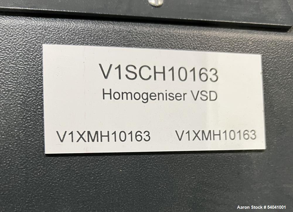 Used SPX APV Gaulin UHT Homogenizer, Model G185Q-4.7P | 18,000 L/H | 200 kW Motor | 25 Bar Outlet | Stainless Steel | Schneider VFD | 833 Hours