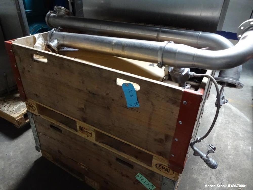 Used Tetra Pak Homogenizer, Type Alex 400A. Approximately 3968-6878 gallon (15000-26000 liter) per hour at 4600-5800 PSI (315-400 bar). Driven by a 375HP/250Kw, 3/50/400 volt, motor. 5-Piston compres...