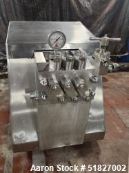  Reconditioned- Gaulin Model MC18 10TBS Stainless Steel clad homogenizer. Two stage manual valve ass...