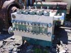 USED: Manton Gaulin pump, high pressure, 1200 psi, full stroke,fluid seal, packing adjusting screws, 304 stainless steel wettableparts, unitized on base.