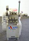 Used APV Gaulin Homogenizer, Model 150-75 MP3-5TBS, 15-5 PH Stainless Steel. Capacity 150 gallons per hour, 3000 psi maximum. Single stage homogenizing valve assembly. Tapered field removable valve s...
