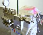 Used APV Gaulin Homogenizer, Model 150-75 MP3-5TBS, 15-5 PH Stainless Steel. Capacity 150 gallons per hour, 3000 psi maximum. Single stage homogenizing valve assembly. Tapered field removable valve s...