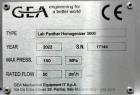 Used GEA Panther1500 Lab Homogenizer – 150 MPa | 50 L/h | Nanoemulsion | High Shear | 2022 | <300 Hrs Use