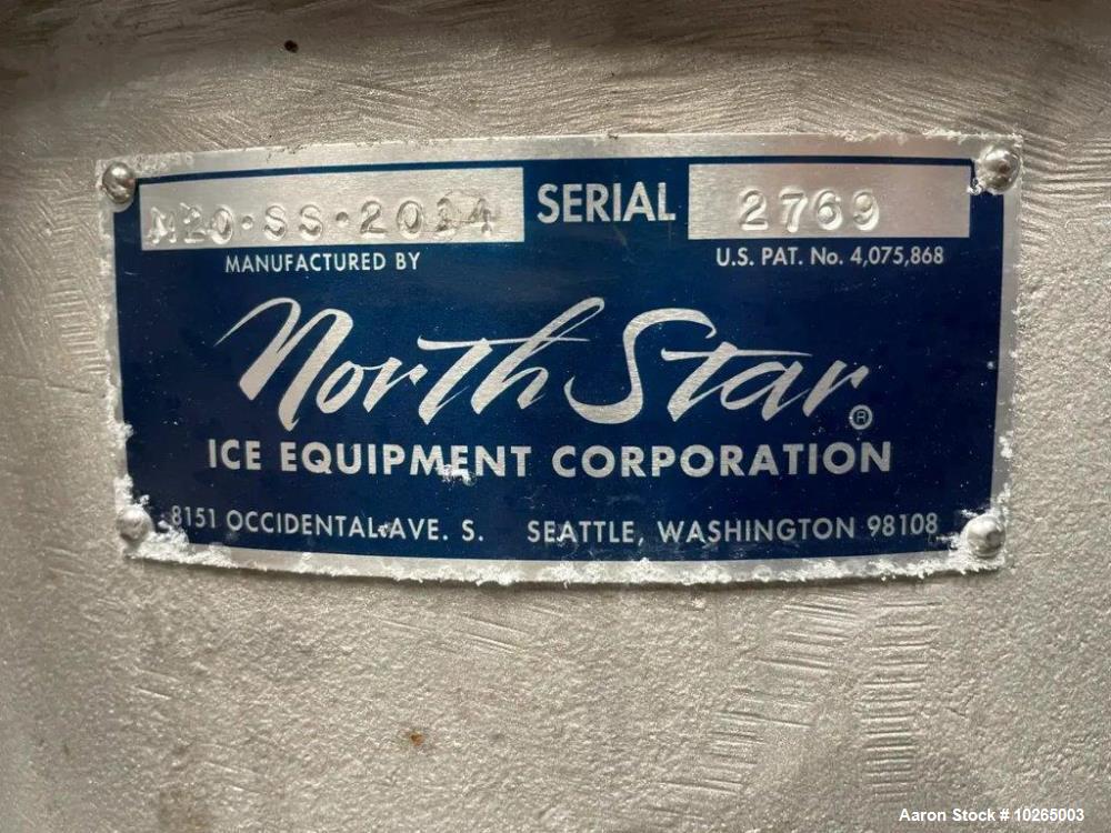 Used North Star M20-SS-2014 Flake Ice Maker – 11 Tons/Day | R-717 Ammonia | Stainless Steel | Built 2014