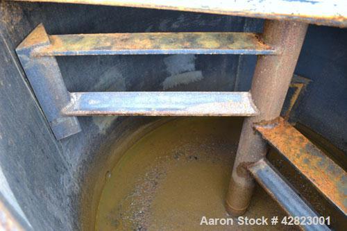 Used Blommer Chocolate Machinery Melt Tank, 350 Gallon, Carbon Steel. Approximately 52’’ diameter x 40’’ deep, flat top with a bolt on agitator bridge, and (2) 304 stainless steel 1/3 hinged covers, ...