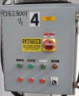 Used Blommer Chocolate Machinery Melt Tank, 350 Gallon, Carbon Steel. Approximately 52’’ diameter x 40’’ deep, flat top with a bolt on agitator bridge, and (2) 304 stainless steel 1/3 hinged covers, ...