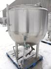 Used Mueller Kettle, 250 Gallon, Model F, Hastelloy C-276, vertical. 48