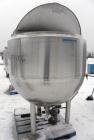 Used Mueller Kettle, 250 Gallon, Hastelloy C-276, vertical. 48