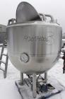 Used Mueller Kettle, 250 Gallon, Hastelloy C-276, vertical. 48