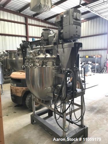 Used- Stainless Steel Triple Motion Vacuum Sanitary Kettle. 100 Gallon