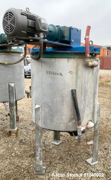 Used - Ross 125 Gallon Stainless Steel Mix Kettle, Model 361-100, Jacketed, 10 HP Motor