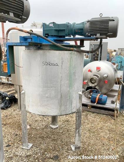 Used - Ross 125 Gallon Stainless Steel Mix Kettle, Model 361-100, Jacketed, 10 HP Motor