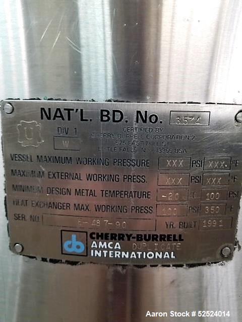 Used Cherry Burrell 100 Gallon Scrape Surface Agitated Jacketed Kettle/Processor