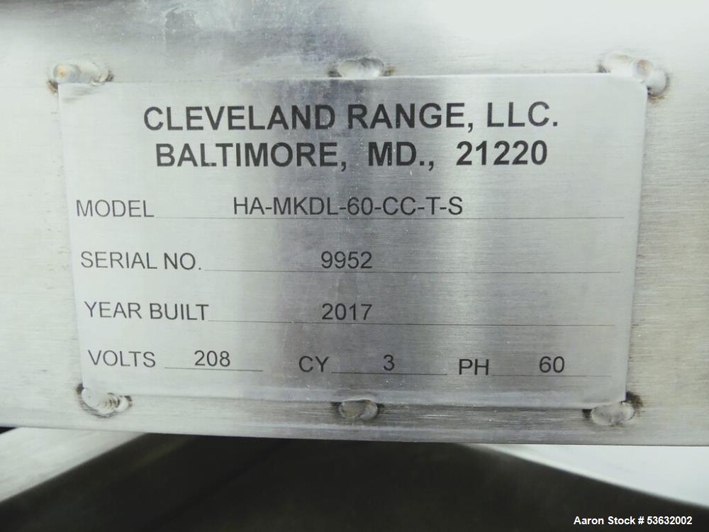 Used Cleveland Cook/Chill Kettle – Model HA-MKDL-60-CC-T, 60 Gallon, Stainless Steel