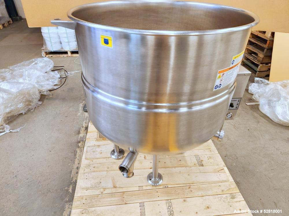 Used-Cleveland KGL-80 Natural Gas 80 Gallon Stationary 2/3 Steam Jacketed Kettle