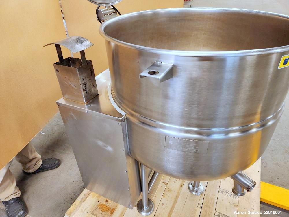 Used-Cleveland KGL-80 Natural Gas 80 Gallon Stationary 2/3 Steam Jacketed Kettle
