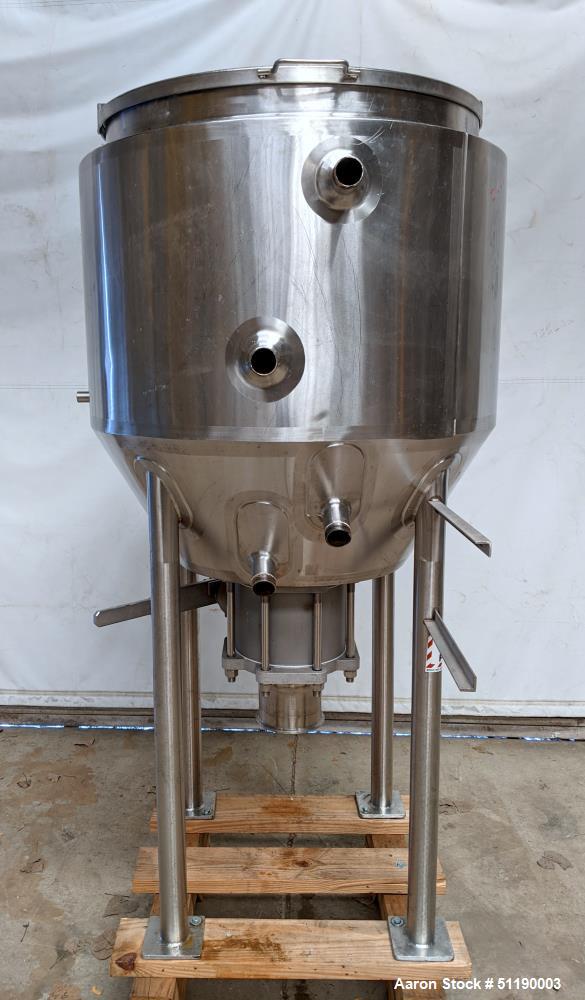 Used Feldmeier 90 Gallon Jacketed Tank, Stainless Steel, Vertical.