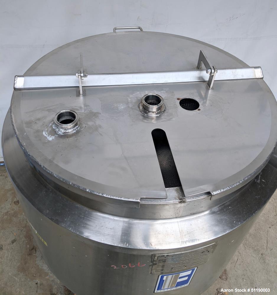 Used- Feldmeier 90 Gallon Jacketed Tank, Stainless Steel, Vertical.