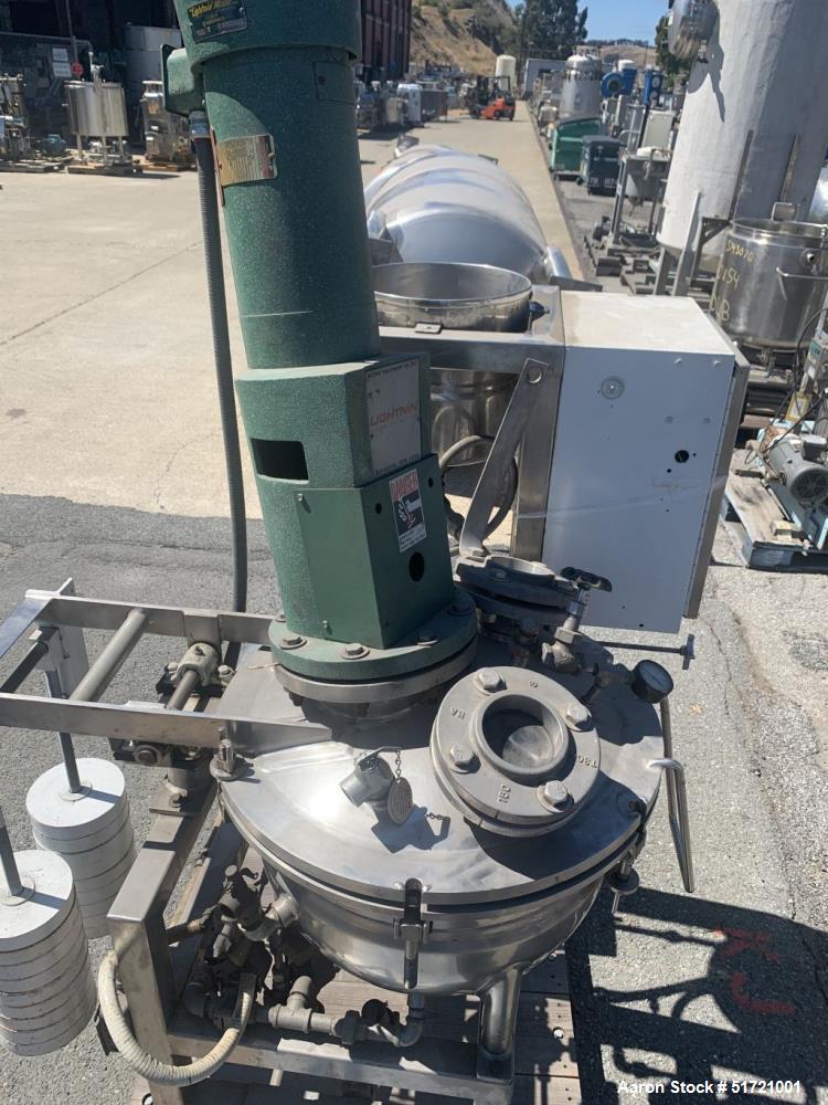 Used Groen 10 Gallon Vacuum Mix Kettle, Stainless steel.