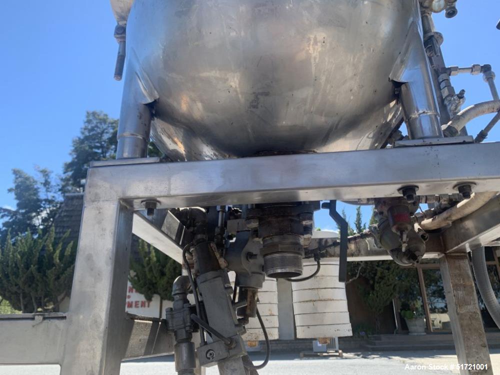 Used Groen 10 Gallon Vacuum Mix Kettle, Stainless steel.