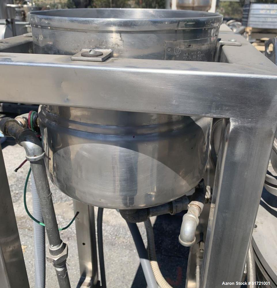 Used Groen 10 Gallon Vacuum Mix Kettle, Stainless steel.