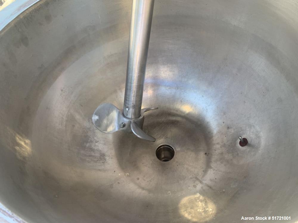 Used Groen 10 Gallon Vacuum Mix Kettle, Stainless steel.