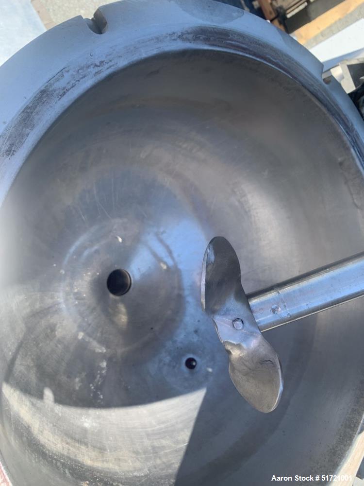 Used Groen 10 Gallon Vacuum Mix Kettle, Stainless steel.