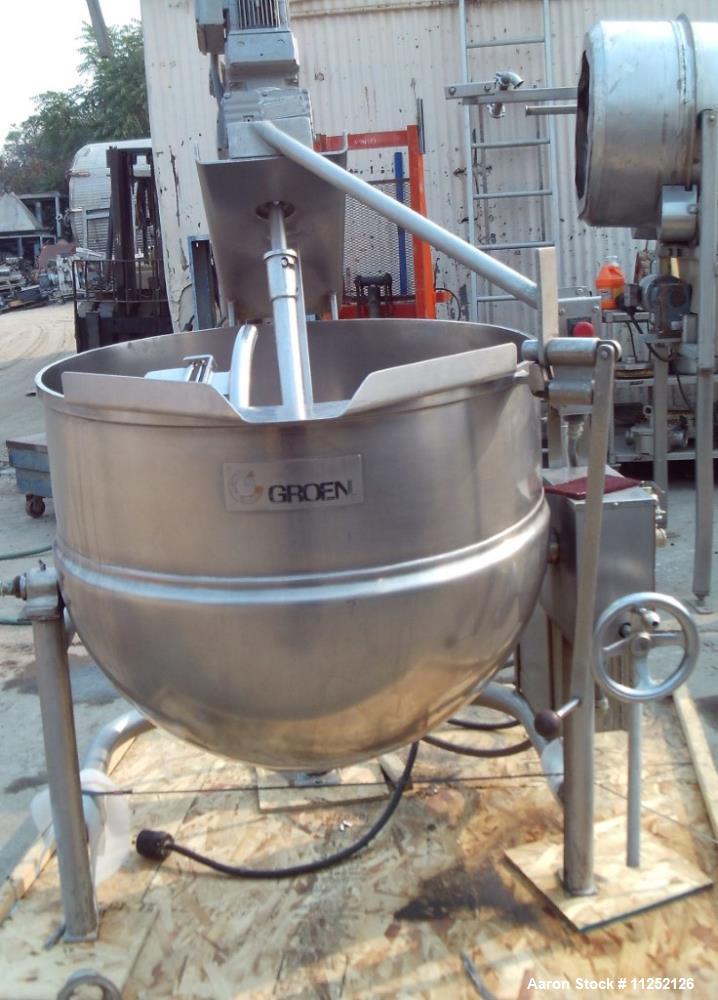 Used-Groen Model D/INA/2-80, 80 Gallon Scrape Surface Agitated Kettle