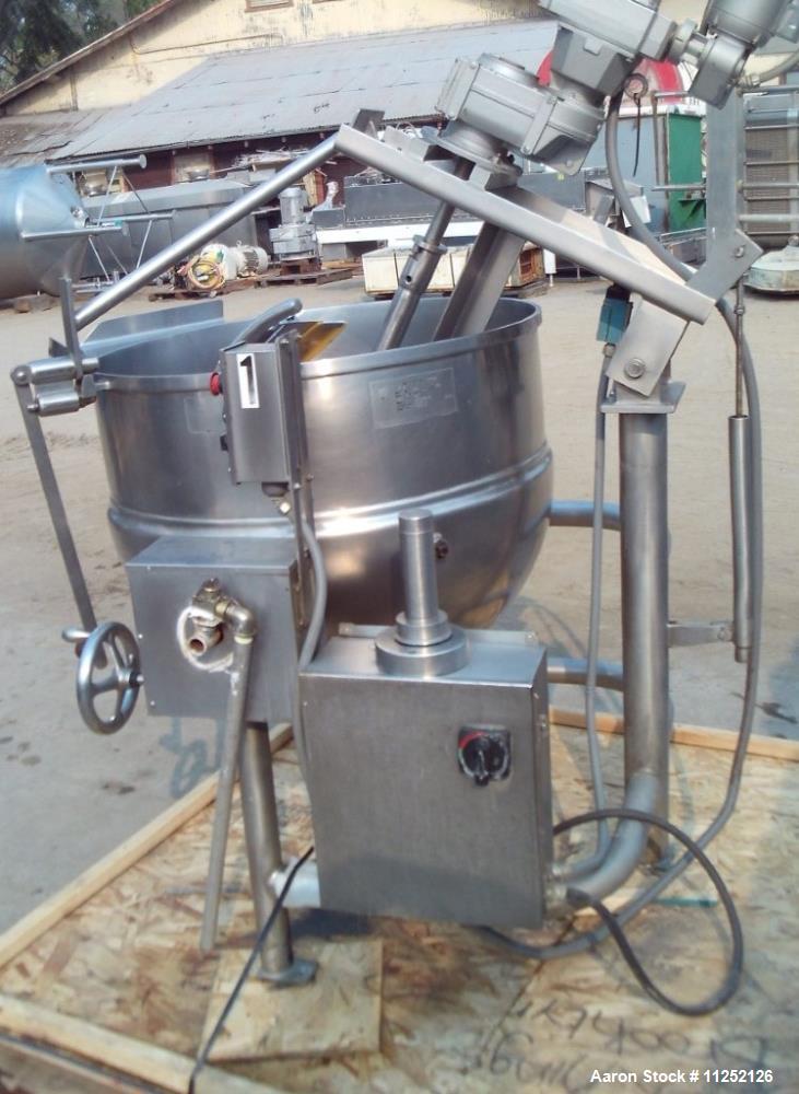 Used Groen Model D/INA/2-80, 80 Gallon Scrape Surface Agitated Kettle