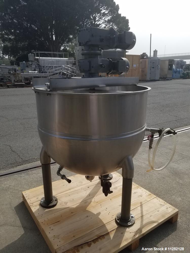 Used-Groen 150 Gallon Stainless Steel Jacketed Kettle with Double-Motion Scrape