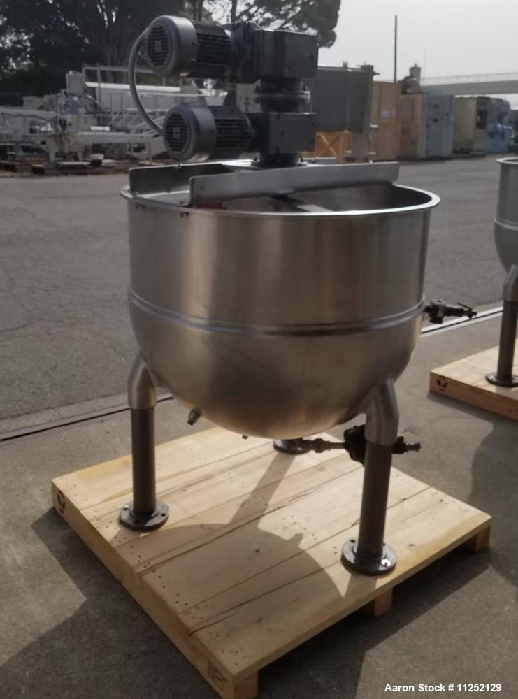 Used-Groen 150 Gallon Stainless Steel Jacketed Kettle with Double-Motion Scrape