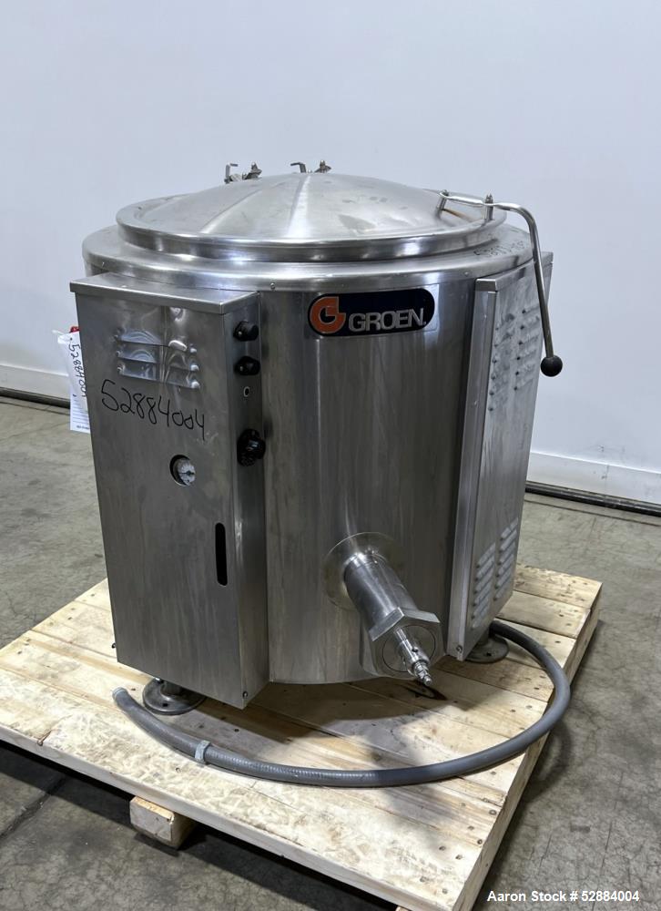 Used- Groen Electric Steam Jacketed Kettle, Model EE-40, 40 Gallon Capacity, 304 Stainless Steel. Approximate 26" diameter x...