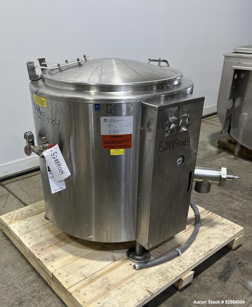 Used- Groen Electric Steam Jacketed Kettle, Model EE-40, 40 Gallon Capacity, 304 Stainless Steel. Approximate 26" diameter x...