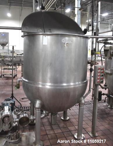 Used- Groen Jacketed Mix Kettle, 300 Gallon
