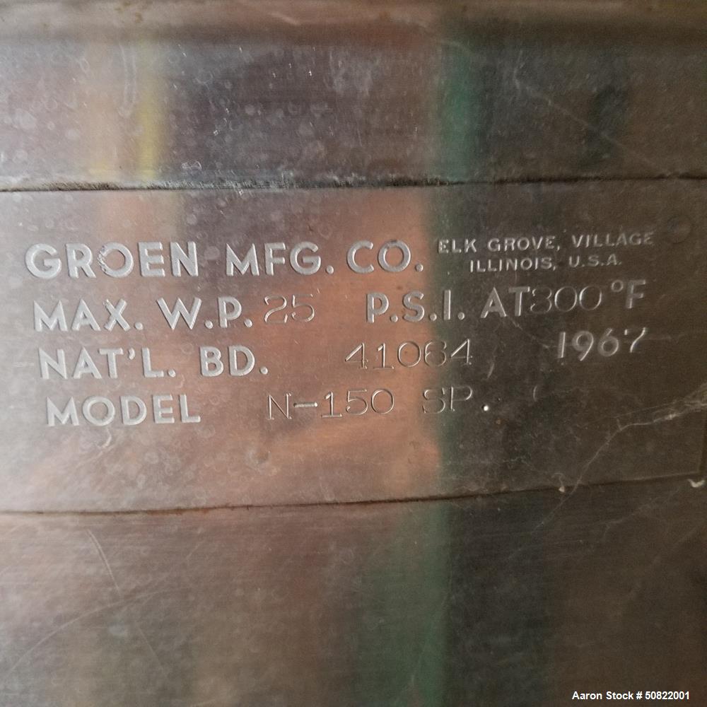 Used Groen Kettle, 150 Gallon