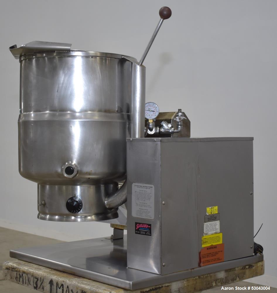 Used- Groen Table Top Kettle, Model TDH/40-SP, 40 Quart Capacity, Stainless Steel. Approximate 16-1/2" diameter x 14" deep. ...