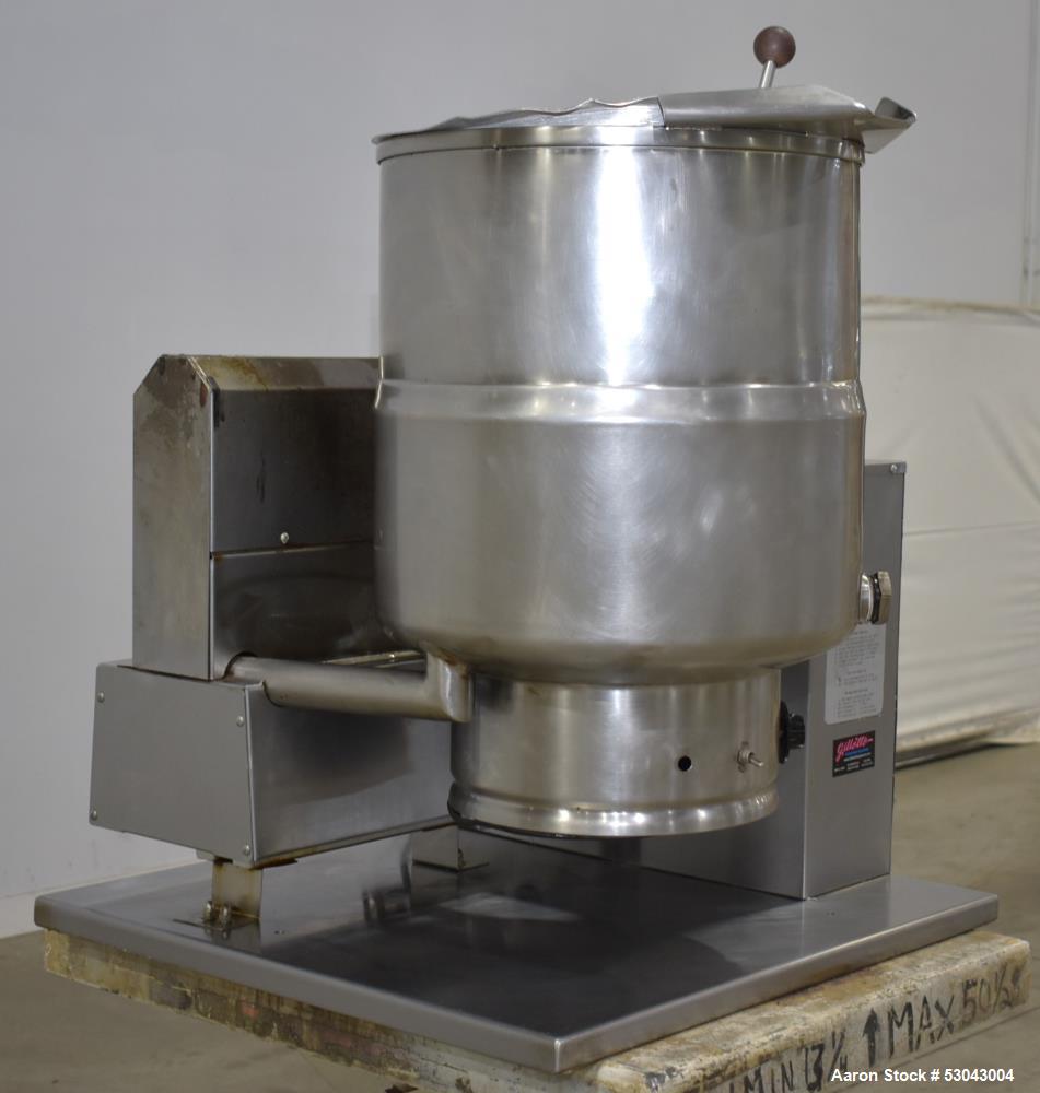 Used- Groen Table Top Kettle, Model TDH/40-SP, 40 Quart Capacity, Stainless Steel. Approximate 16-1/2" diameter x 14" deep. ...