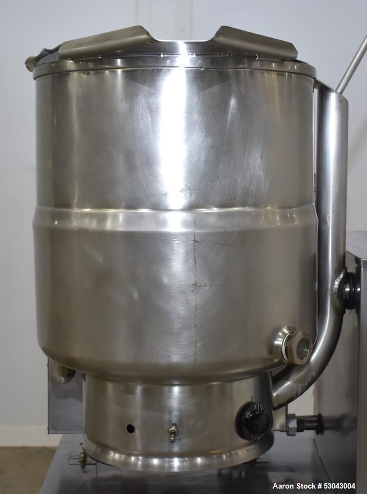 Used- Groen Table Top Kettle, Model TDH/40-SP, 40 Quart Capacity, Stainless Steel. Approximate 16-1/2" diameter x 14" deep. ...