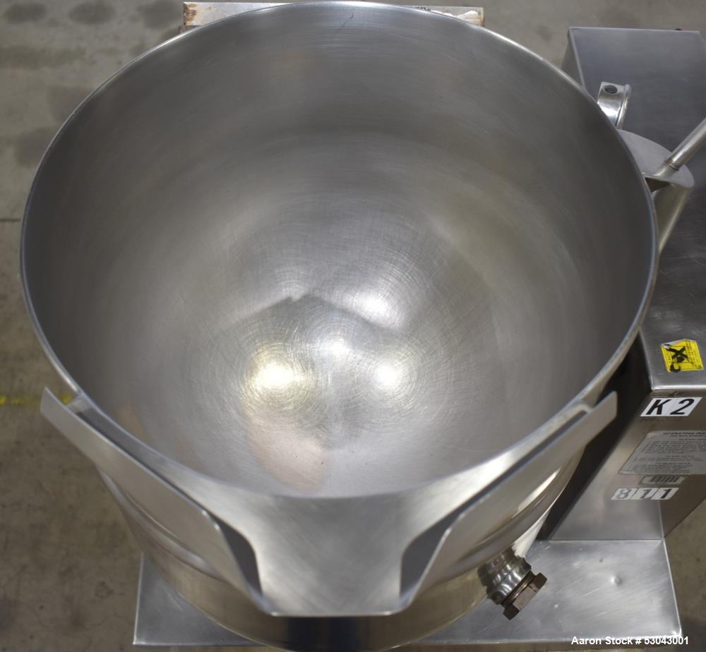 Used- Groen Table Top Kettle, Model TDH-40, 40 Quart Capacity, Stainless Steel. Approximate 16-1/2" diameter x 14" deep. Sel...