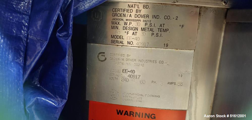 Used Groen Kettle, 40 Gallon