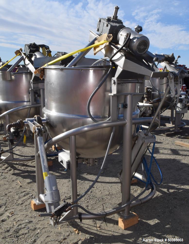 Used Hamilton Style CW Tilting Kettle, 150 Gallon, 316 Stainless Steel