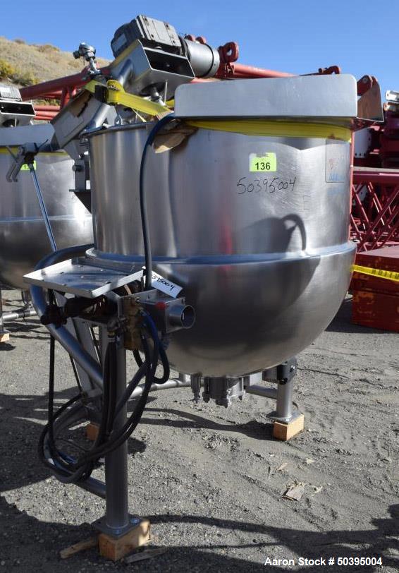 Used Hamilton Style CW Tilting Kettle, 150 Gallon, 316 Stainless Steel
