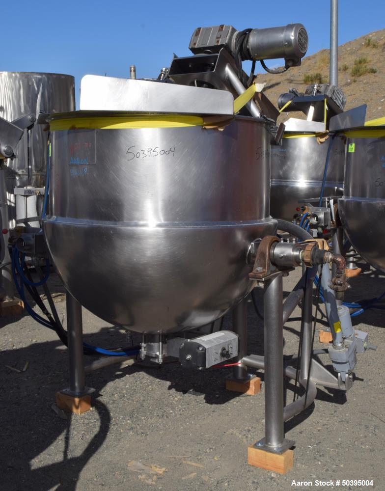 Used Hamilton Style CW Tilting Kettle, 150 Gallon, 316 Stainless Steel