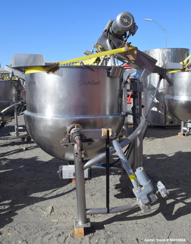 Used Hamilton Style CW Tilting Kettle, 150 Gallon, 316 Stainless Steel