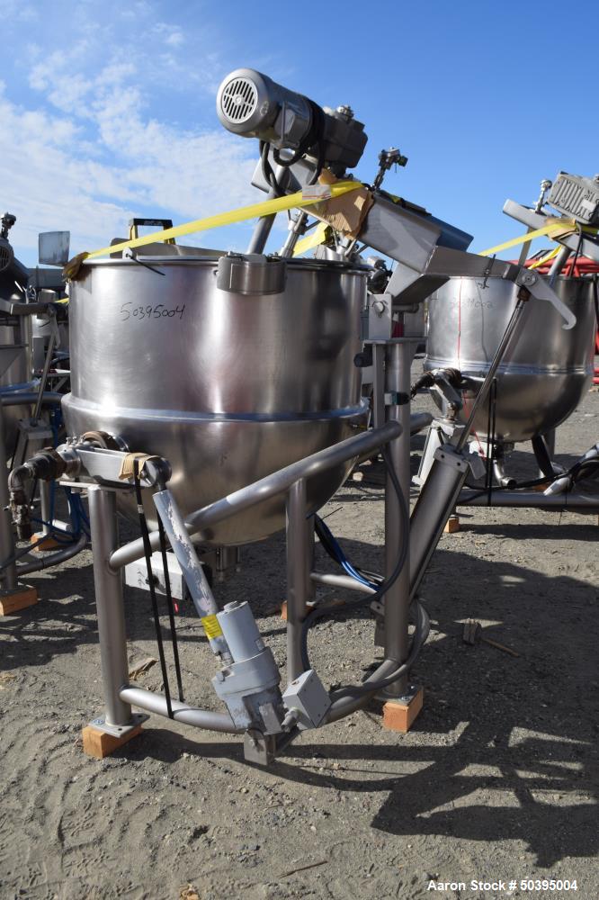 Used Hamilton Style CW Tilting Kettle, 150 Gallon, 316 Stainless Steel