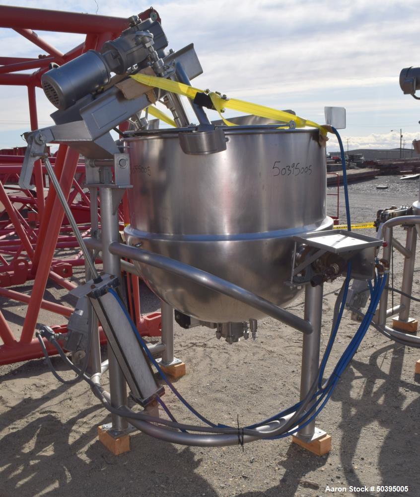 Used Hamilton Style CW Tilting Kettle, 150 Gallon, 316 Stainless Steel