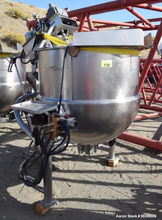 Used Hamilton Style CW Tilting Kettle, 150 Gallon, 316 Stainless Steel