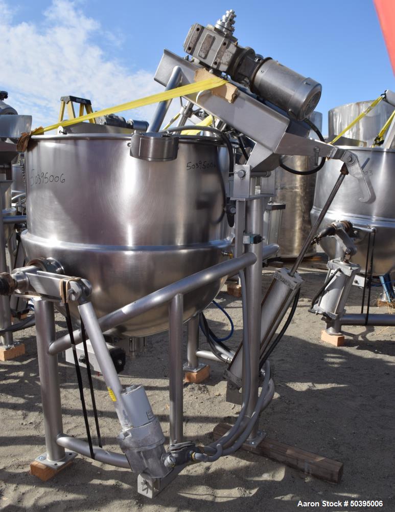 Used Hamilton Style CW Tilting Kettle, 150 Gallon, 316 Stainless Steel