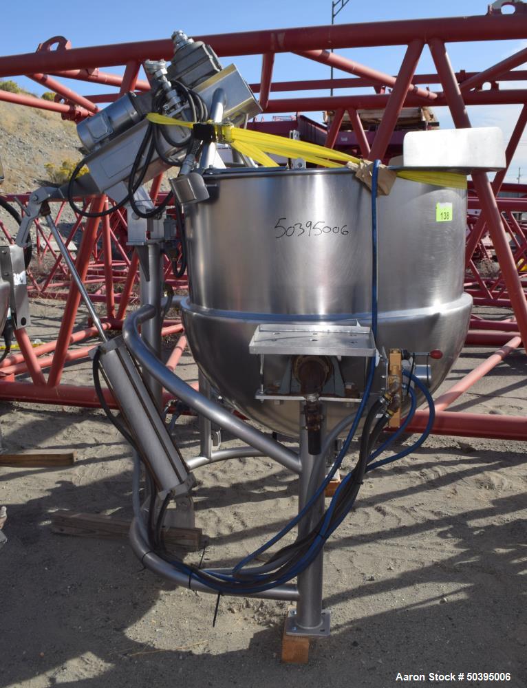 Used Hamilton Style CW Tilting Kettle, 150 Gallon, 316 Stainless Steel